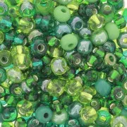 Preciosa Perles rocailles 6/0 4 mm - Mix Green x20g
