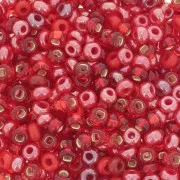 Cuentas de Rocalla Preciosa 8/0, 3 mm - Mezcla de rojos, 20 g