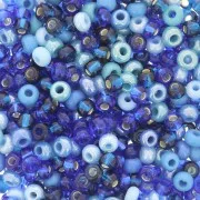 Cuentas de Rocalla Preciosa 8/0, 3 mm - Surtido Aqua, 20 g