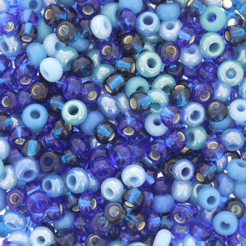 Preciosa Cuentas de rocalla 8/0 3 mm - Mix Aqua x20g