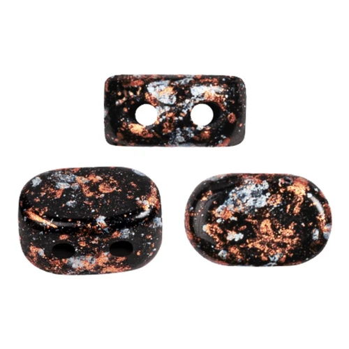 Cuentas de vidrio Lipsi® de Puca® 4x6 mm - Tweedy Copper x10g
