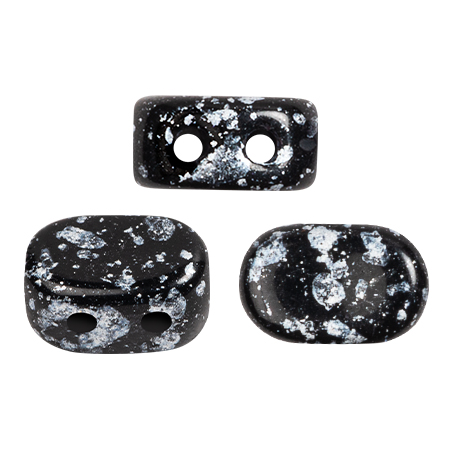 Cuentas de vidrio Lipsi® de Puca® 4x6 mm - Tweedy Silver x10g