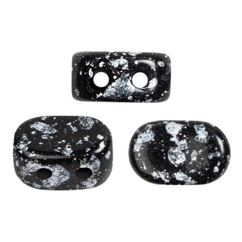 Cuentas de vidrio Lipsi® de Puca® 4x6 mm - Tweedy Silver x10g