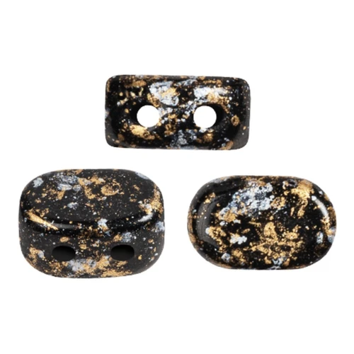 Cuentas de vidrio Lipsi® de Puca® 4x6 mm - Tweedy Gold x10g