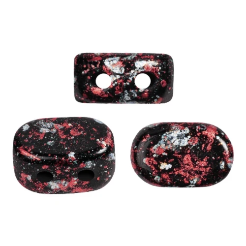 Cuentas de vidrio Lipsi® de Puca® 4x6 mm - Tweedy Rojo x10g