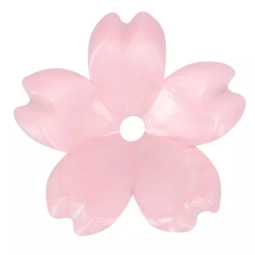 Cuentas flor de cerezo 10 mm acetato - Perla rosa claro x10