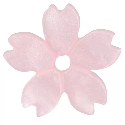 Cuentas acrílicas planas flor de cerezo 10,5 mm - Perla rosa claro x10