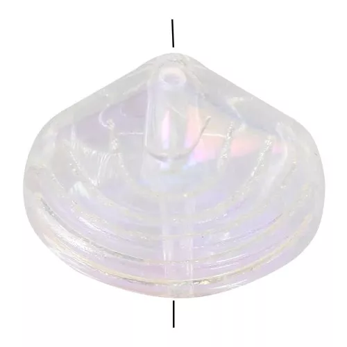 Cuentas de concha 12x14 mm resina - Transparente - AB x4