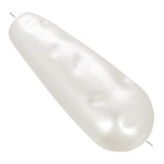 Perlas martilladas 19x8 mm imitación perla de agua dulce - Blanco nacarado x4