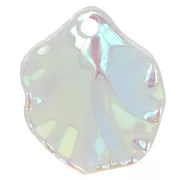 Pétalos de flor curvados 17x15 mm en acrílico - Cristal AB x12