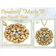 Cuentas de vidrio Lipsi® de Puca® 4x6 mm - Full Capri Gold Mat x10g