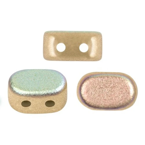 Cuentas de vidrio Lipsi® de Puca® 4x6 mm - Gold Mat AB x10g
