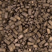 Miyuki Half Tila Beads 5x2.3x1.9 mm HTL-2006 - Mat Metallic Dark Bronce x10g