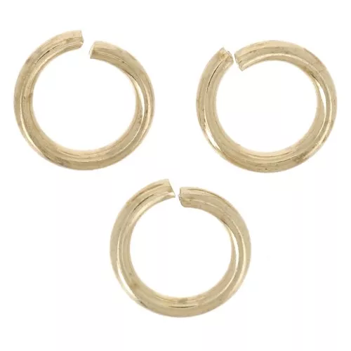 Anillas redondas abiertas 5x0,8 mm - Dorado x25