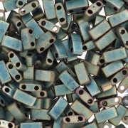 Miyuki Half Tila Beads 5x2.3x1.9 mm HTL-2008 - Mat Metallic Patina Iris x10g|raw }}
