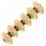 Cuentas planas 8x4 mm - Acero inoxidable 304L dorado x10