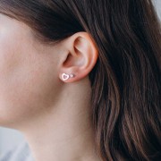 Pendientes Corazón Hueco 7x8 mm - Plata de Ley 925 x2