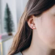 Pendientes Nube 4x7 mm - Plata de Ley 925 x2