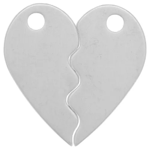 Colgante Corazón para compartir 20x19 mm - Plateado 925 x1