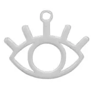 Dije ojo calado 10x12 mm - Plateado 925 x1