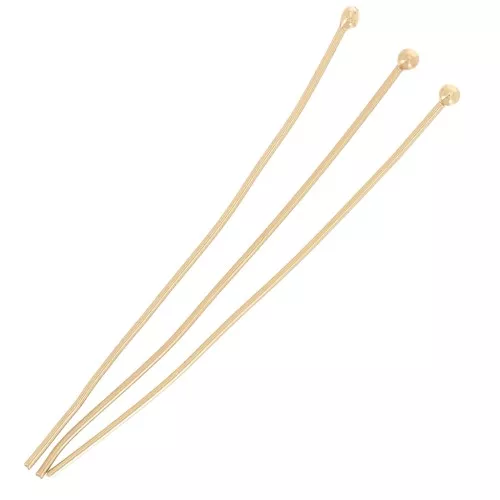 Clavos de cabeza esférica 51x0,8 mm - Dorado x25