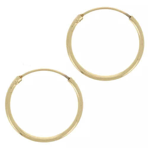 Mini pendientes de aro 16 mm - Hilo 1,3 mm - Dorado x2