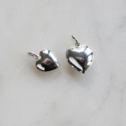 Colgante corazón 15x12 mm - Plateado 925 x1