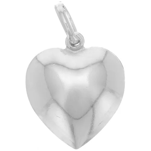 Colgante corazón 18x15 mm - Plateado 925 x1