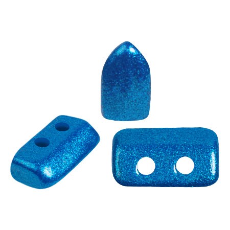 Cuentas de vidrio Piros® by Puca® 2x5 mm - Capri Blue Pearl x10g