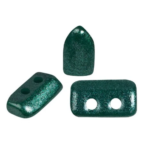 Cuentas de vidrio Piros® by Puca® 2x5 mm - Perla Verde Oscuro x10g