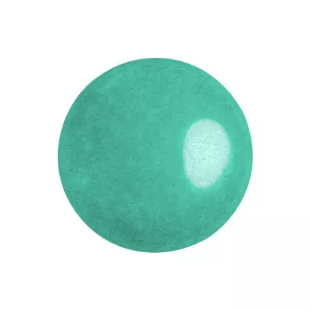 Cabujón redondo de vidrio de Puca® 18 mm - Turquesa Verde Opaco Lustre x1