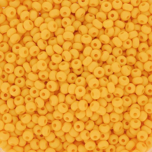 Cuentas de Rocalla Preciosa 11/0 de 2 mm - Permalux Dark Yellow Mat x20 g