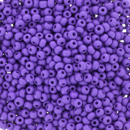 Cuentas de Rocalla Preciosa 11/0 de 2 mm - Permalux Dark Violet Mat x 20 g