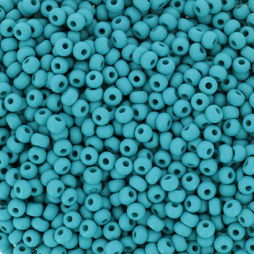 Cuentas de Rocalla Preciosa 11/0 de 2 mm - Permalux Teal Mate x20 g