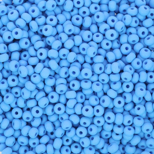 Cuentas de Rocalla Preciosa 11/0 de 2 mm - Permalux Light Blue Mat x 20 g