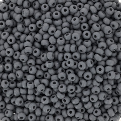 Cuentas de Rocalla Preciosa 11/0 de 2 mm - Permalux Grey Mat x 20 g
