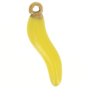 Dije 15x4 mm Resina epoxi - Acero inoxidable 316L dorado - Amarillo x1|raw }}