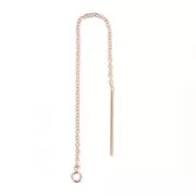 Pendientes de cadena de Rose Gold filled 80 mm x2