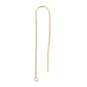 Pendientes de cadena de Gold filled 48+40mm x2