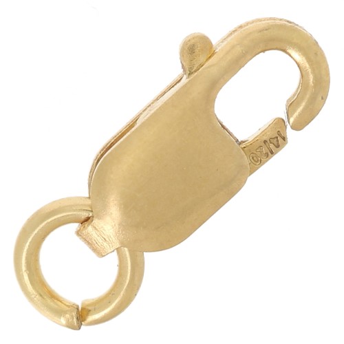 Cierre de langosta de 8 mm de largo con anilla abierta - Gold filled (oro laminado) x1