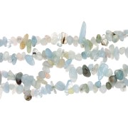 Chips 5 - 8 mm cuentas de piedras preciosas - Aguamarina x80cm