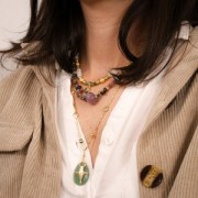 Chips 5 - 8 mm cuentas de piedras preciosas - Aguamarina x80cm