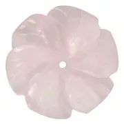Colgante flor 20 mm - Cuarzo Rosa x1