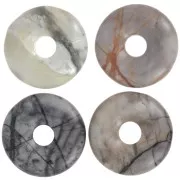 Donuts 20 mm piedra preciosa - Picasso Jasper x1