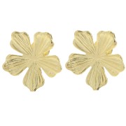 Pendientes Flor de 20 mm con anilla abierta - Dorado x2|raw }}