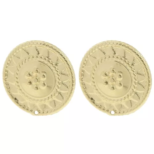 Pendientes redondos 27 mm motivo étnico - Dorado x2