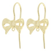 Ganchos de nudo 8x13 mm con anilla cerrada - Dorado con oro fino x2|raw }}