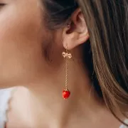 Ganchos de nudo 8x13 mm con anilla cerrada - Dorado con oro fino x2