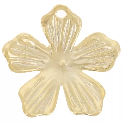Dije de flor de 16 mm - Dorado con oro fino x1