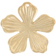 Colgante flor 26 mm - Dorado con oro fino x1